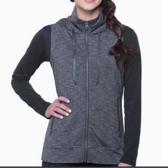 Kuhl Jackets & Blazers - Kuhl grey Mova Hooded Vest / like NEW / soft with stretch